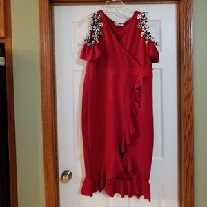 Cold Shoulder Midi Dress